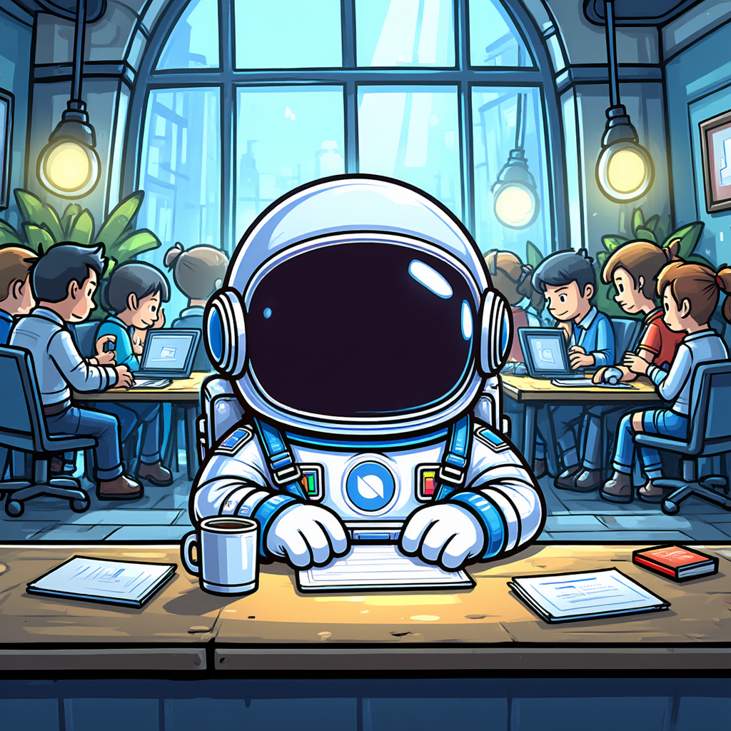 Banner for Ontology community writing bounty on Account Abstraction and Smart Accounts, featuring astronaut Ontonaut with text announcing 3-week contest.